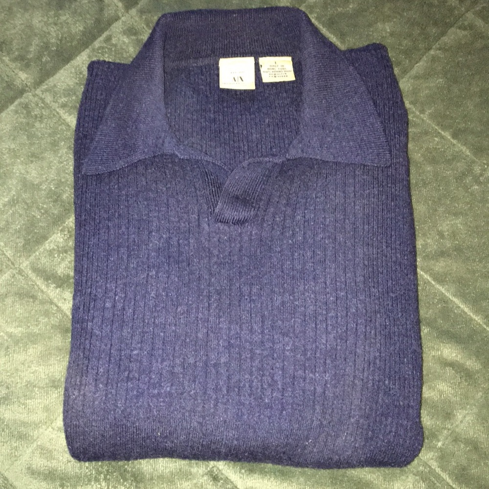 ARMANI EXCHANGE MERINO WOOL SWEATER S